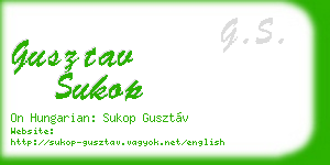 gusztav sukop business card